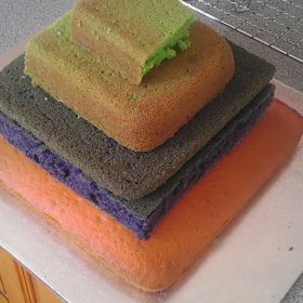Making a birthday cake